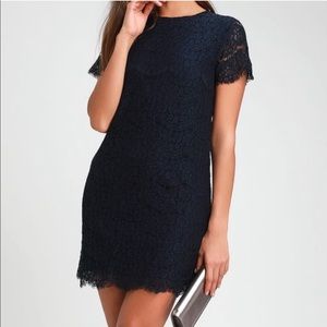 Take Me to Brunch Navy Shift Dress